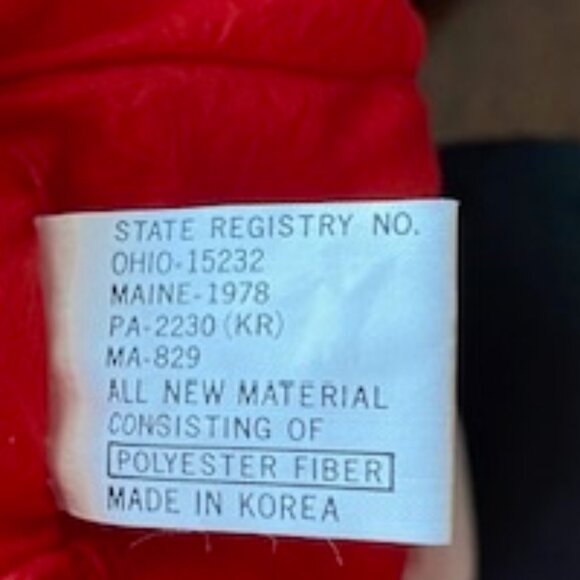 Soft Squishy STUFFED sitting SANTA CLAUS * Parachute material * LARGE 20" * EUC - Picture 11 of 11